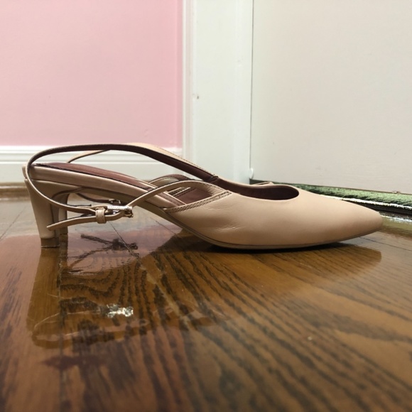 Cole Haan Leather Slingbacks Nude Heels sz 7.5B - Picture 10 of 14